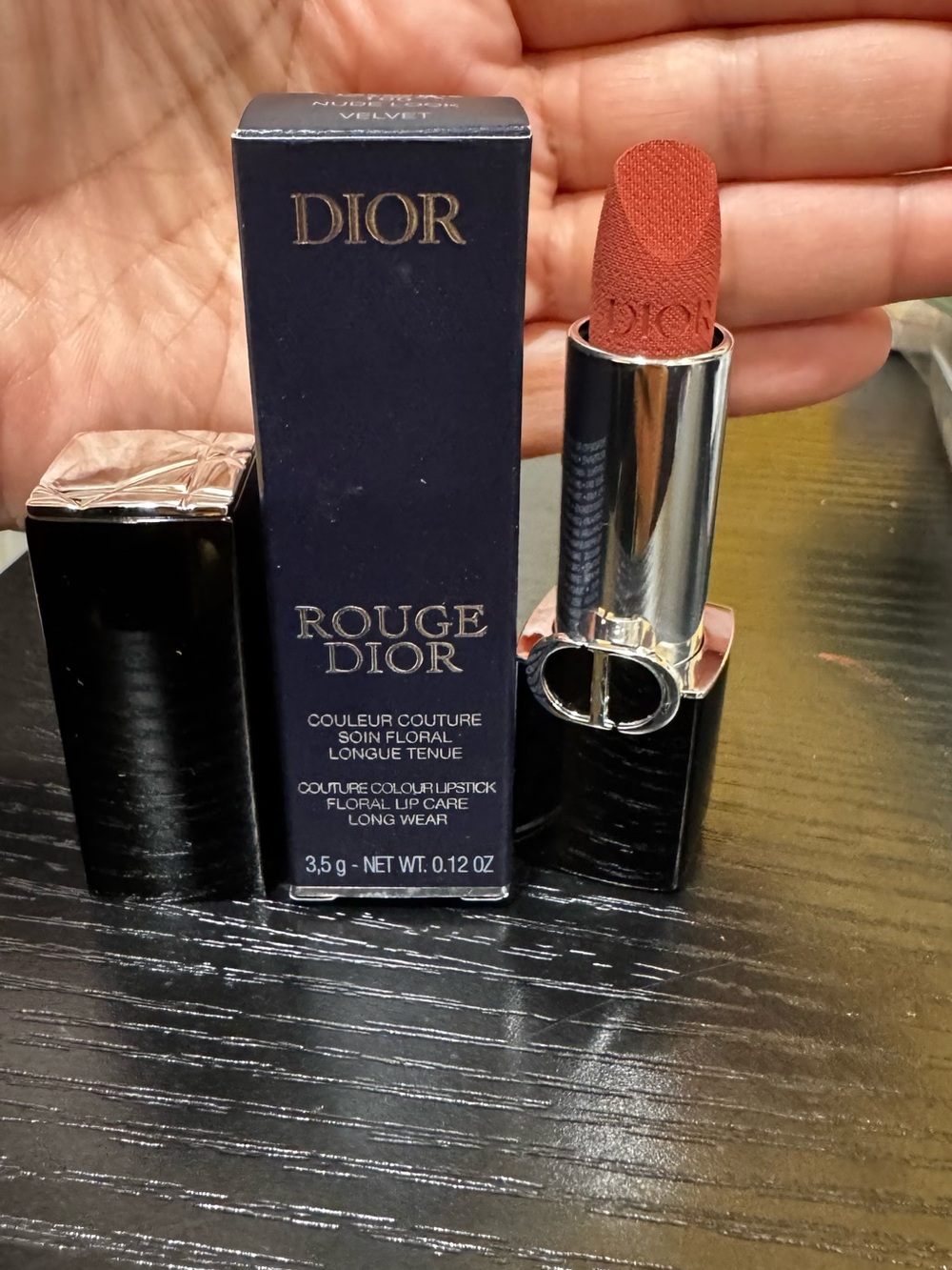 Dior Rouge Dior Lipstick 100 Nude Look Velvet Full Size 3.5g New in Box